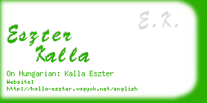 eszter kalla business card